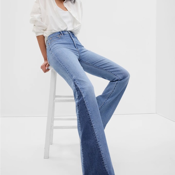 New never worn Gap 70’s flare high rise jeans. Size 33 regular - Picture 1 of 15